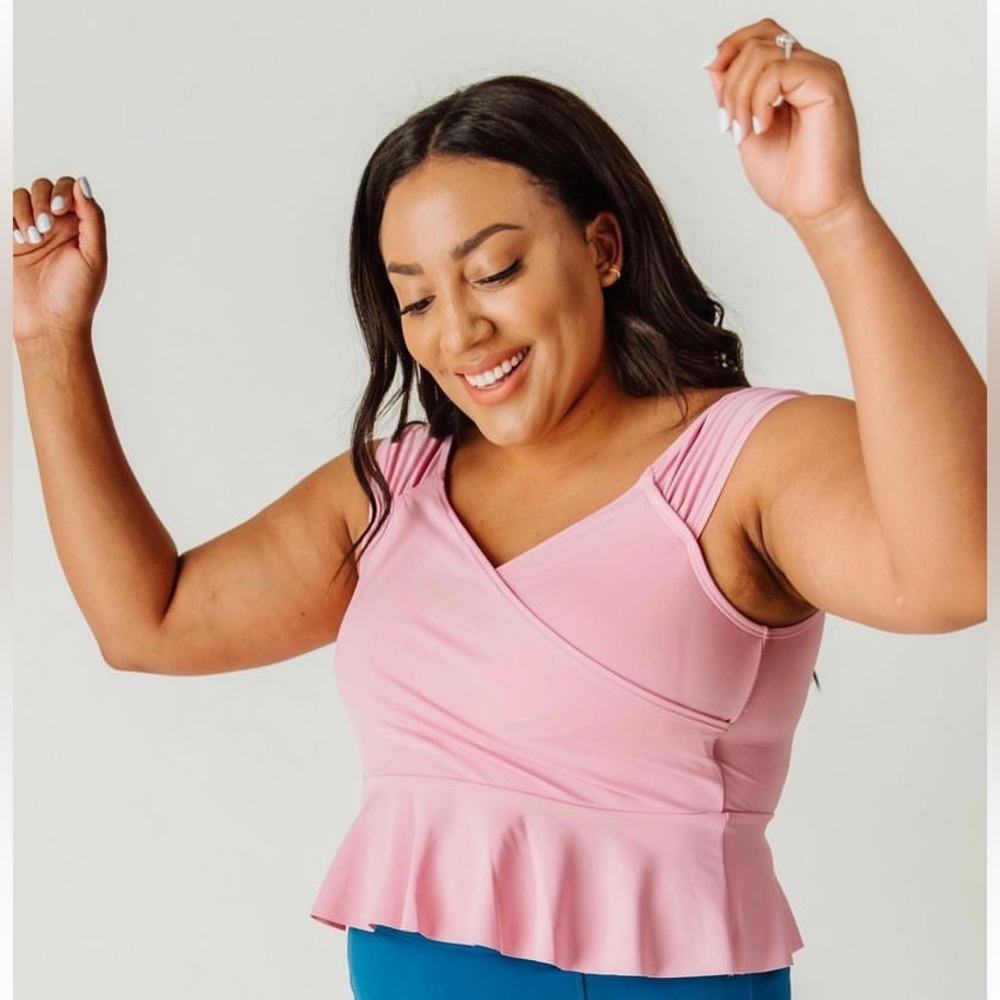 Pink swim top